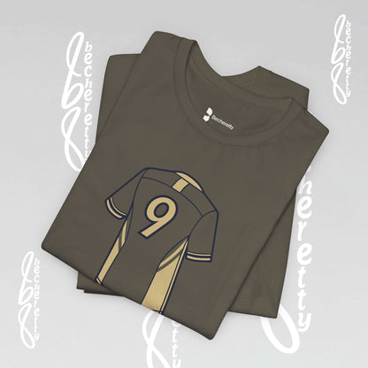 Soccer T-Shirt - Number 9 - Minimalist Graphic Becheretty - Athletic apparel - Everyday Fashion