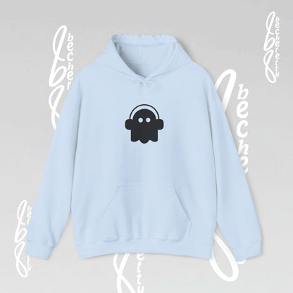 Funny Ghost Hoodie - Art Graphic Minimalist Becheretty "Ghost Headphone"