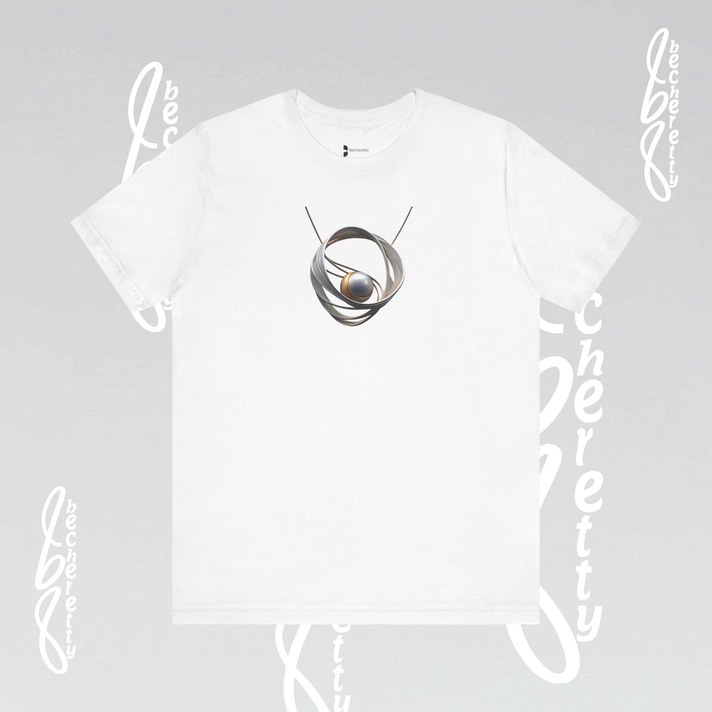 Modern Design "Necklace" Graphic T-Shirt Becheretty - Trendy Outfits, Casual Wear - Gift for Art Lovers - Unique Style