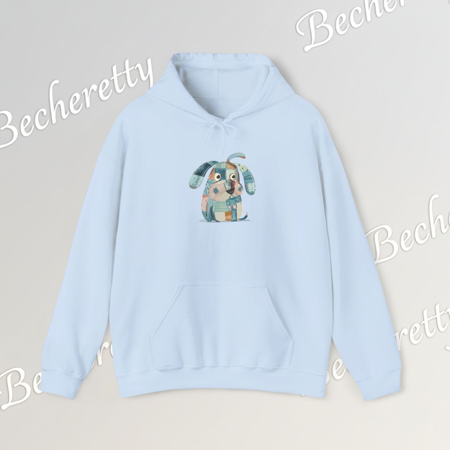 Cute Watercolor Dog Hoodie - art Graphic Becheretty - Colorful Puppy Sweatshirt