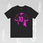 Number 10 Tee - Art Minimalist Graphic Becheretty - Game day - Casual wear - Perfect gift for sports fans.