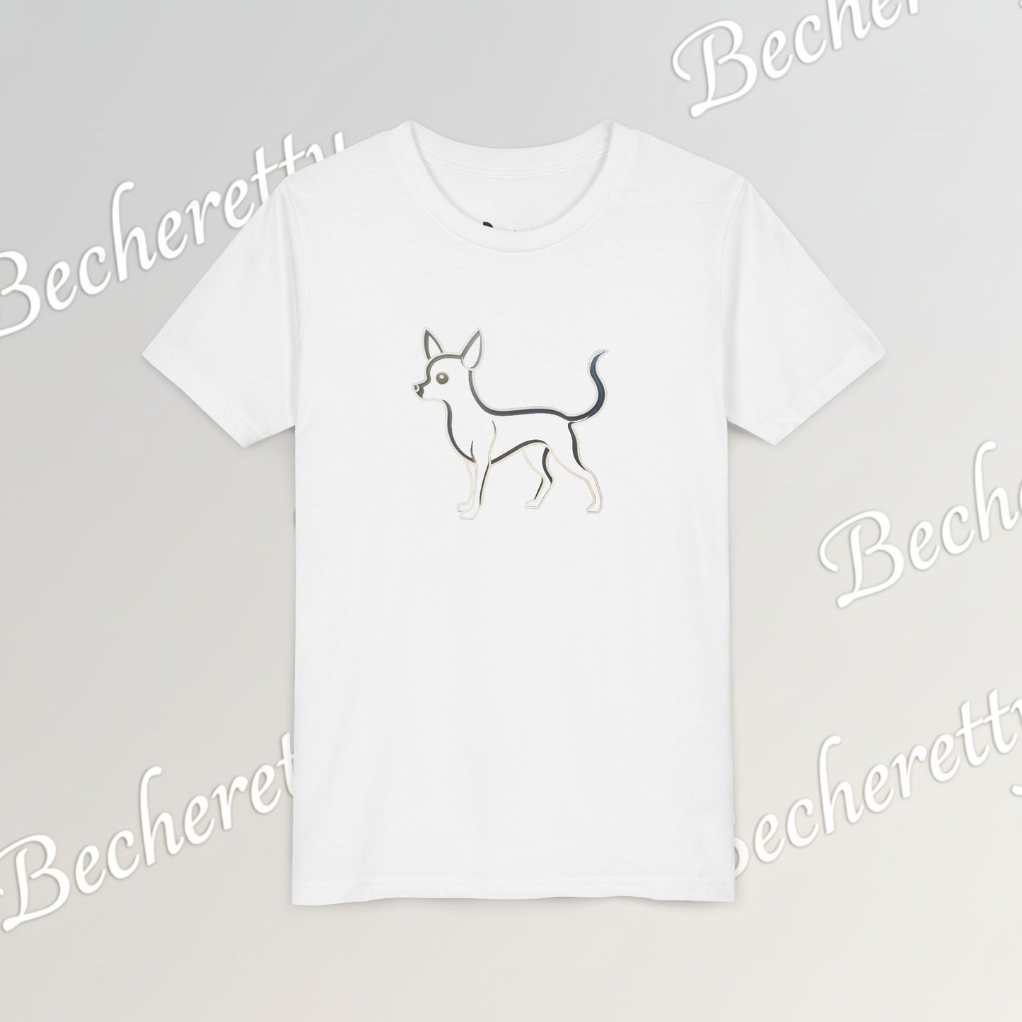 Youth T'Shirt - Graphic Chihuahua - Art Minimalist Becheretty - Perfect gift for Pet Lovers