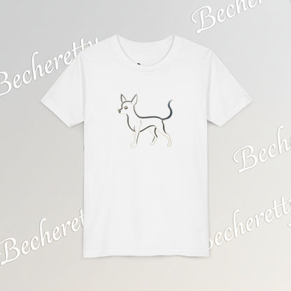 Youth T'Shirt - Graphic Chihuahua - Art Minimalist Becheretty - Perfect gift for Pet Lovers