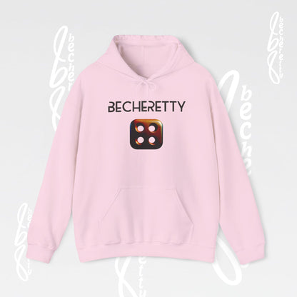 Hoodie "Dice Icon" Art Graphic Minimalist Becheretty Casual Wear - Kangaroo pouch pocket