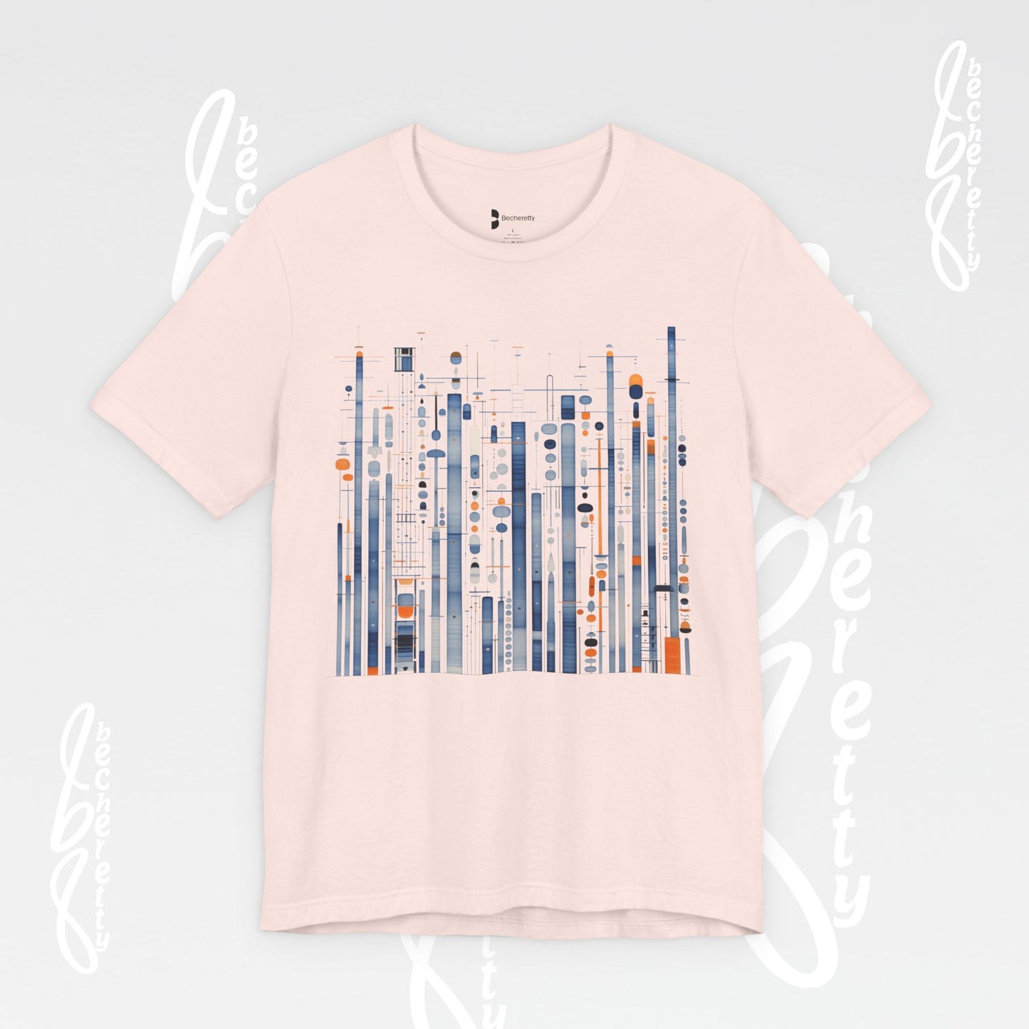 Urban Frequencies T-Shirt - Modern Geometric Graphic Becheretty - Wear the city. Feel the rhythm.