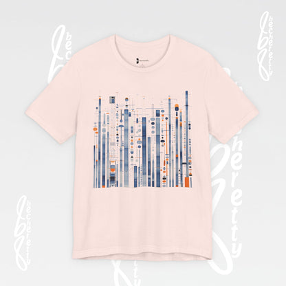 Urban Frequencies T-Shirt - Modern Geometric Graphic Becheretty - Wear the city. Feel the rhythm.