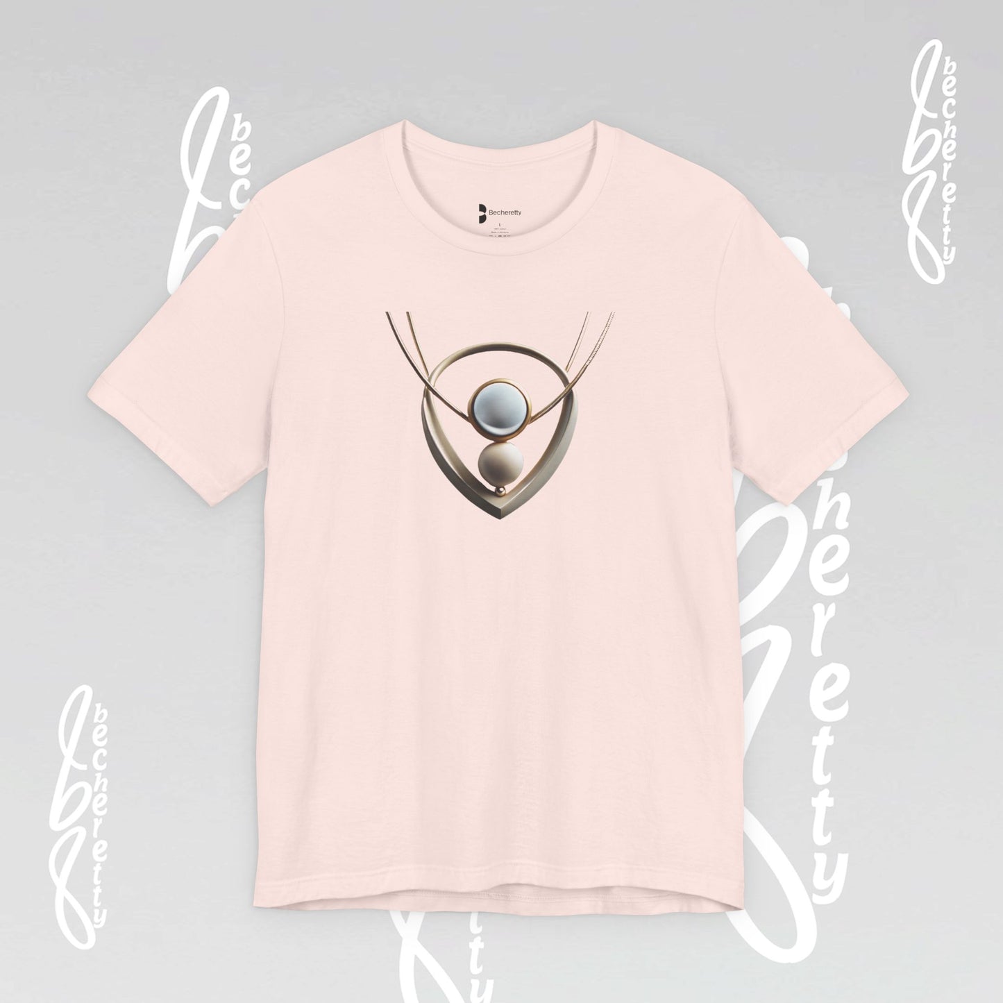 Artistic Necklace - Graphic Tee Becheretty – Unique Design - Casual wear - Women's Perfect Gift