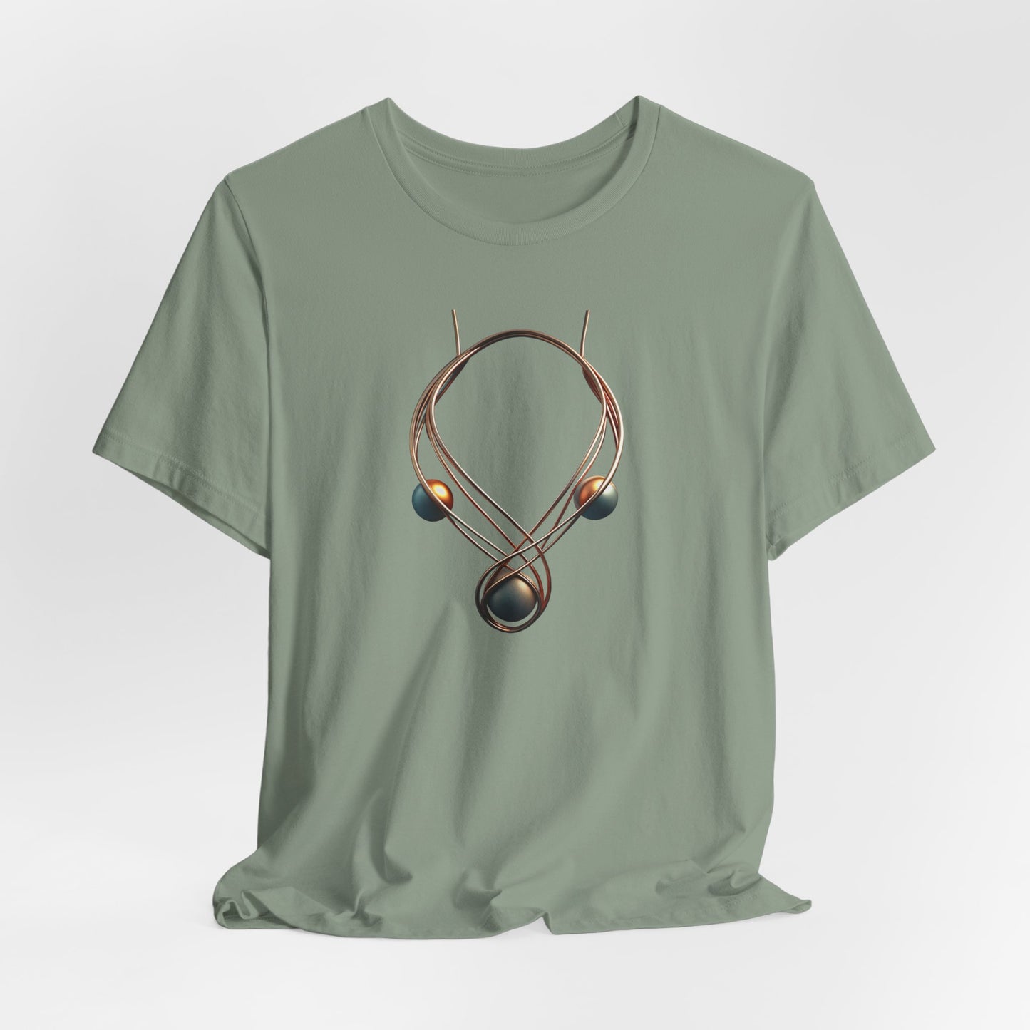 Art Graphic  Necklace "Mystic Orb" Minimalist Tee Becheretty - Wearable Art work - Unique design