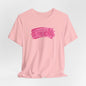 Art Graphic Tee  Becheretty "I'm OK" Pink Brushstroke - Perfect for creatives and everyday t-shirt.