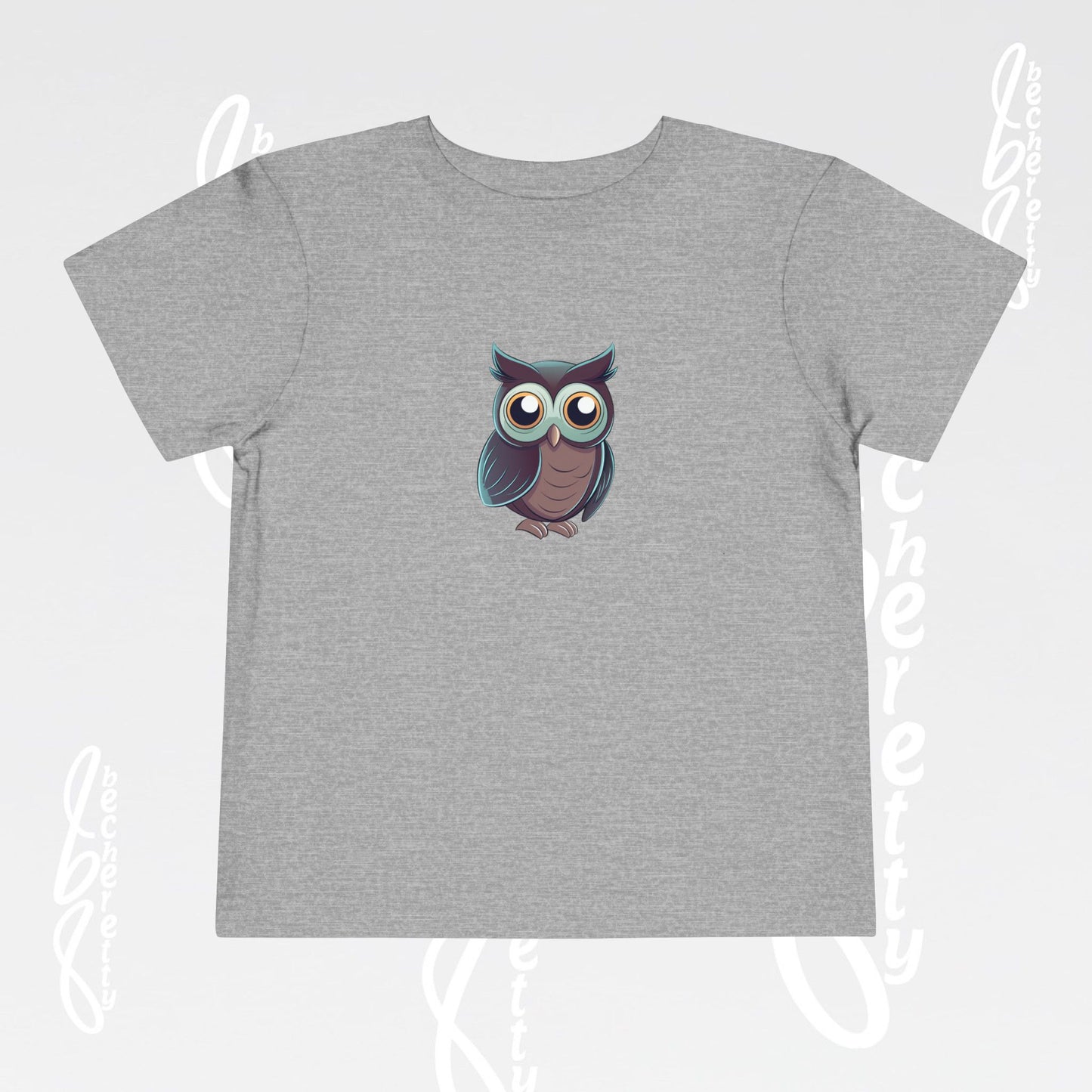 Owl Toddler Tee - Cute & Comfortable Short Sleeve Shirt for Kids - Art Graphic Becheretty