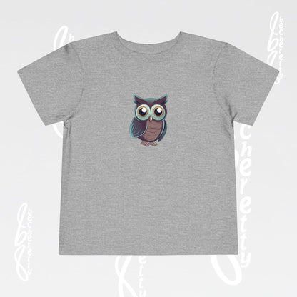 Owl Toddler Tee - Cute & Comfortable Short Sleeve Shirt for Kids - Art Graphic Becheretty