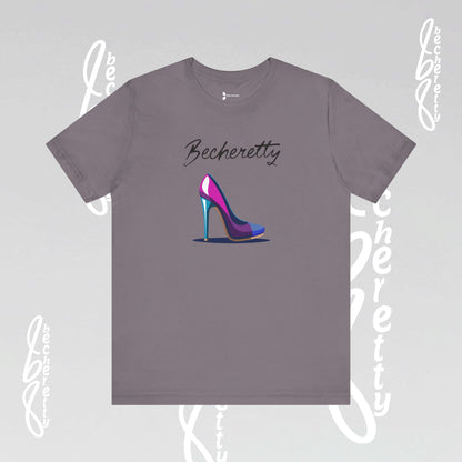 Trendy Graphic T-Shirt Becheretty - Futuristic High Heel Design, Fashion, Casual Wear