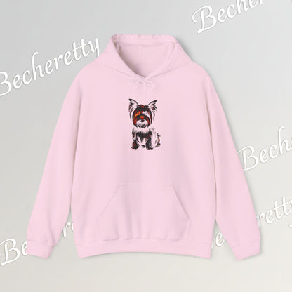 Yorkshire Hoodie- Art Graphic  Becheretty - A great gift idea for Yorkie lovers & friends.