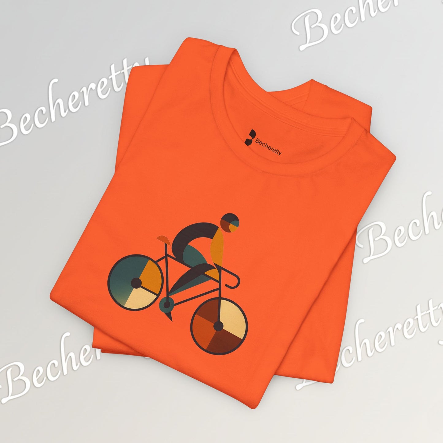 Modern Minimalist Bike Graphic Tee - Becheretty - Artistic Everyday wear, Unique gift