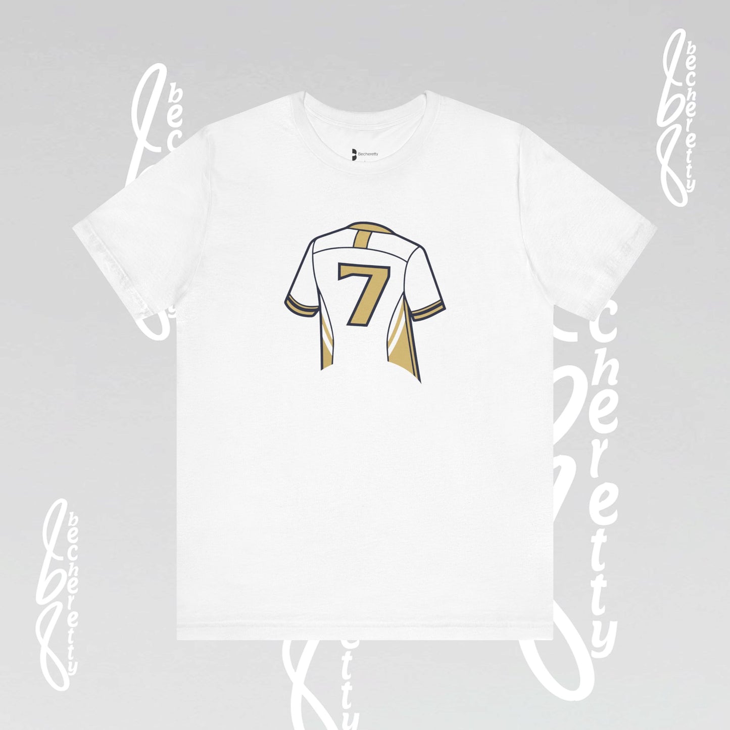 T-shirt - Number 7 GOAL - Art Graphic Minimalist Becheretty - Casual Wear - Team Spirit