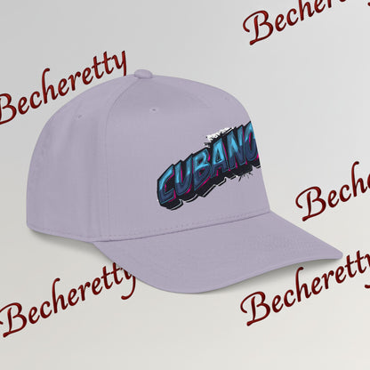 Snapback Baseball Cap "Cubano"  — Graphic Art Becheretty - Stylish companion for laid-back meetups - Gift Cap idea.