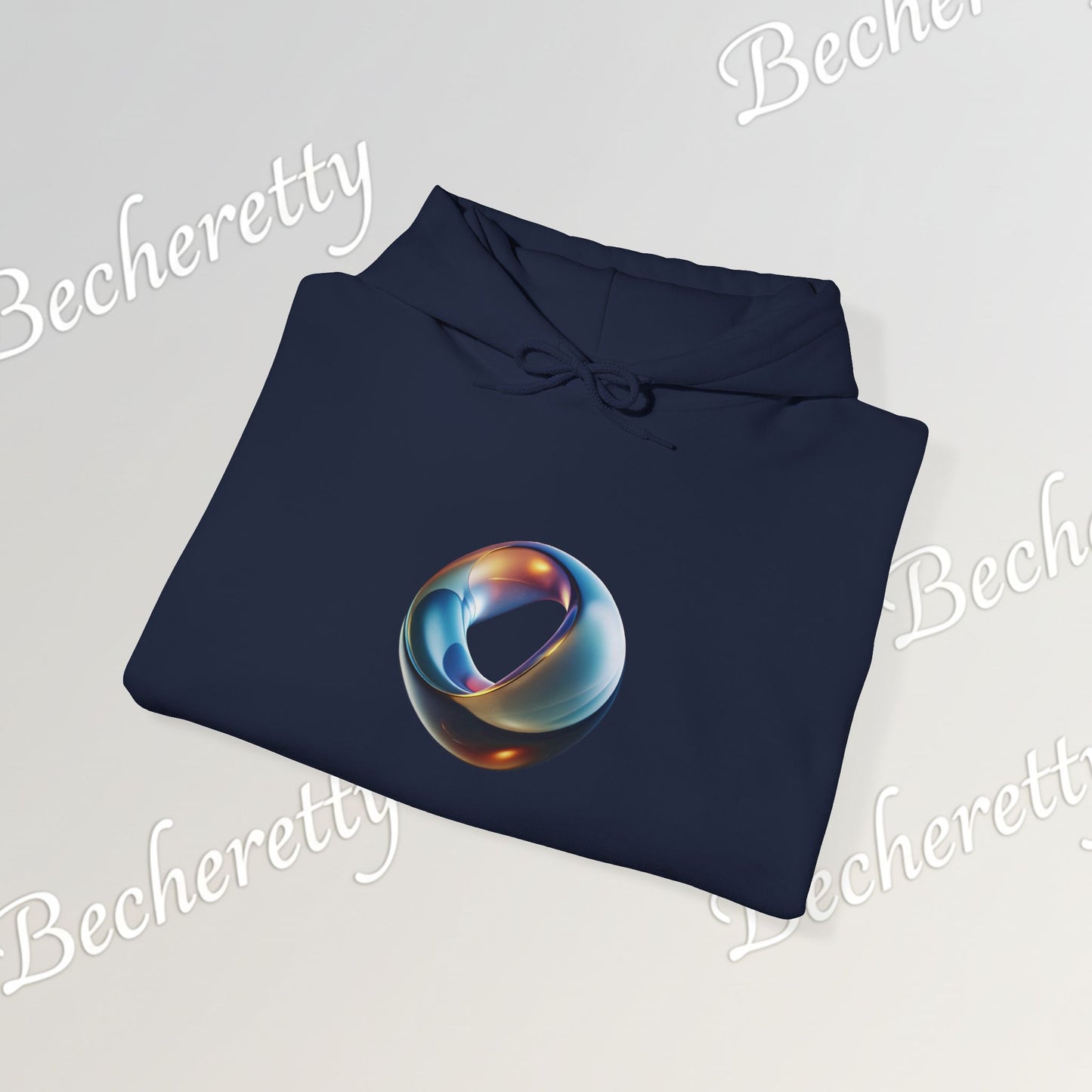 Futuristic Ring - Graphic Hoodie Becheretty - Minimal Artistic Jewel - Luminous Statement - Style is yours!
