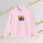 Graphic Hoodie - Smiling Sunset Brushstroke - Cute Happy Face- Art Minimalist Becheretty