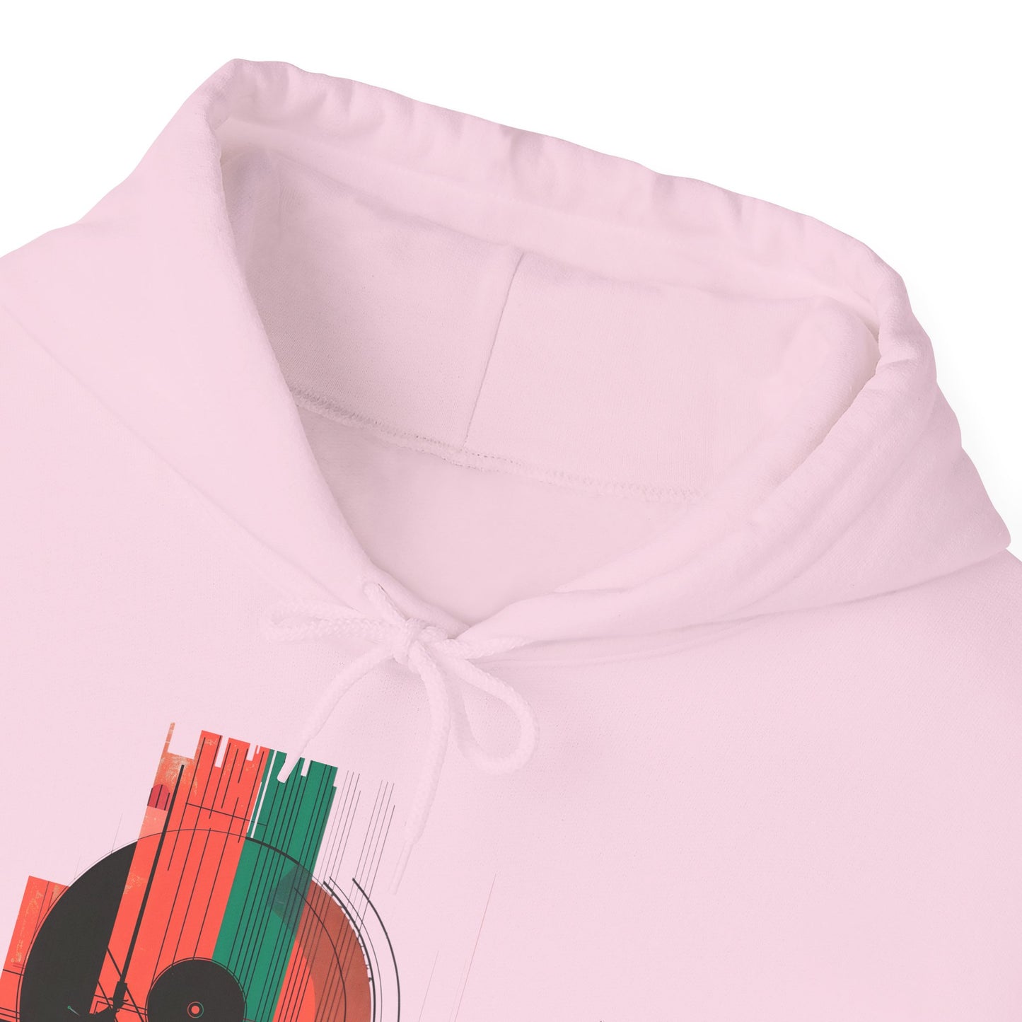 The Vinyl Echo "DJ" Hoodie - Art Graphic Becheretty - The classic vinyl record through a lens of modern geometry