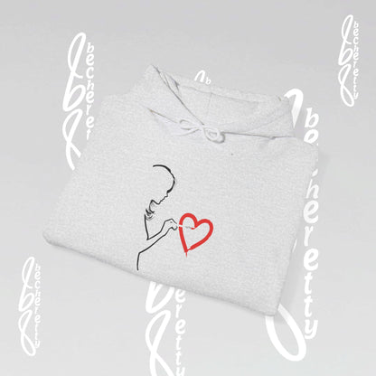 Art Minimalist Hoodie 'Painting Love' Becheretty Graphic - Quietly expressive brushstroke.