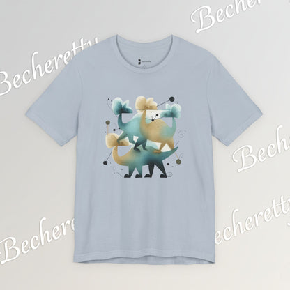 Abstract Balance "Dino"  Modern Graphic T-Shirt - Art Graphic Becheretty - Original abstract Illustration
