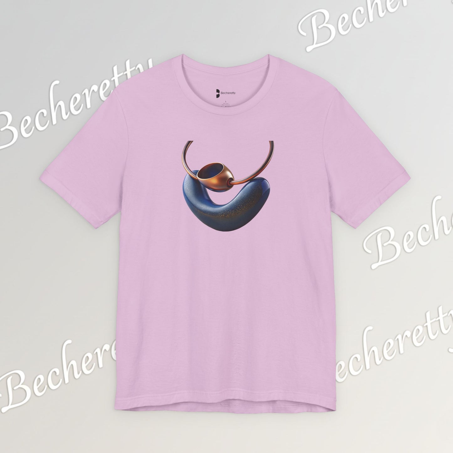Necklace - Artistic design - T-Shirt short sleeve Becheretty- Fashion Casual Wear - Ideal Gift for Women