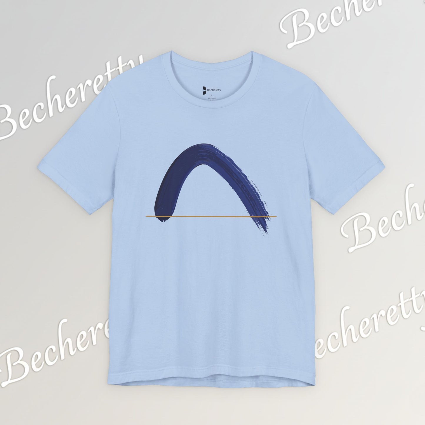 The Horizon Arc | Minimalist Brushstroke Tee - Art Graphic Becheretty - Exclusive series focused on clean, intentional art.
