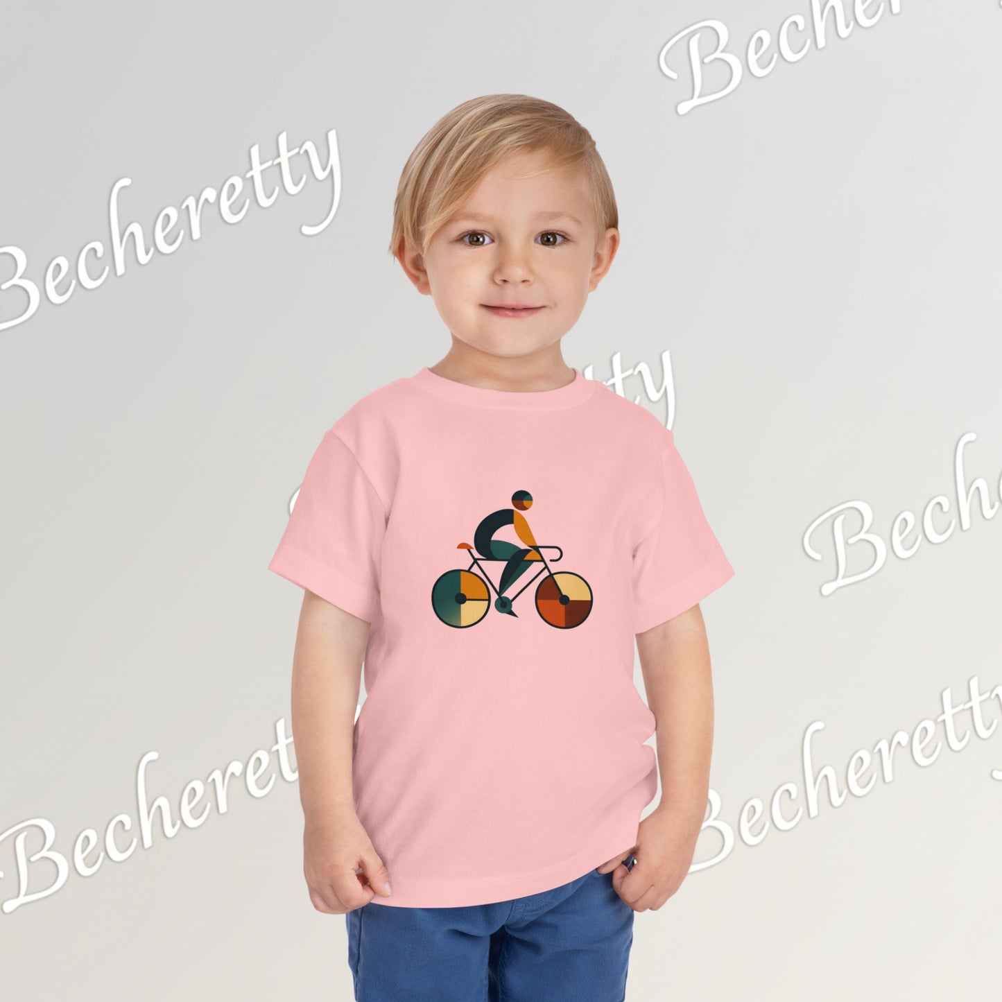 Toddler Short Sleeve T'Shirt - Abstract Colorful Bike - Graphic Becheretty - Playground & Casual wear