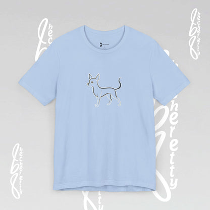Chihuahua T-Shirt Unisex - Minimalist Art Graphic Becheretty - Trendy Tee - Casual Wear