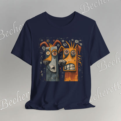 Twin Instincts T-shirt Becheretty - Perfect for art-driven fashion, and anyone who wears instinct as identity.