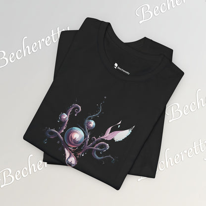 Love Script Tee - Romantic Floral Typography T-Shirt - Art Graphic Becheretty - Ideal gift for your loved one