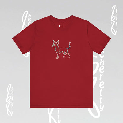Chihuahua T-Shirt Unisex - Minimalist Art Graphic Becheretty - Trendy Tee - Casual Wear