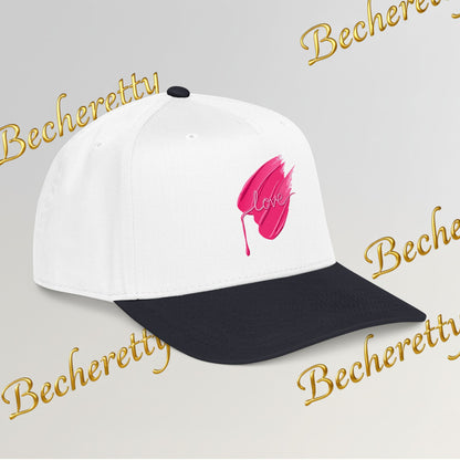Pink Brushstroke Baseball Cap - Art Graphic Becheretty - Artistic Energy for Art Lovers