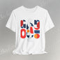 Luminous Silhouette T-Shirt - Bauhaus-inspired geometric shapes - Art Graphic Minimalist Becheretty