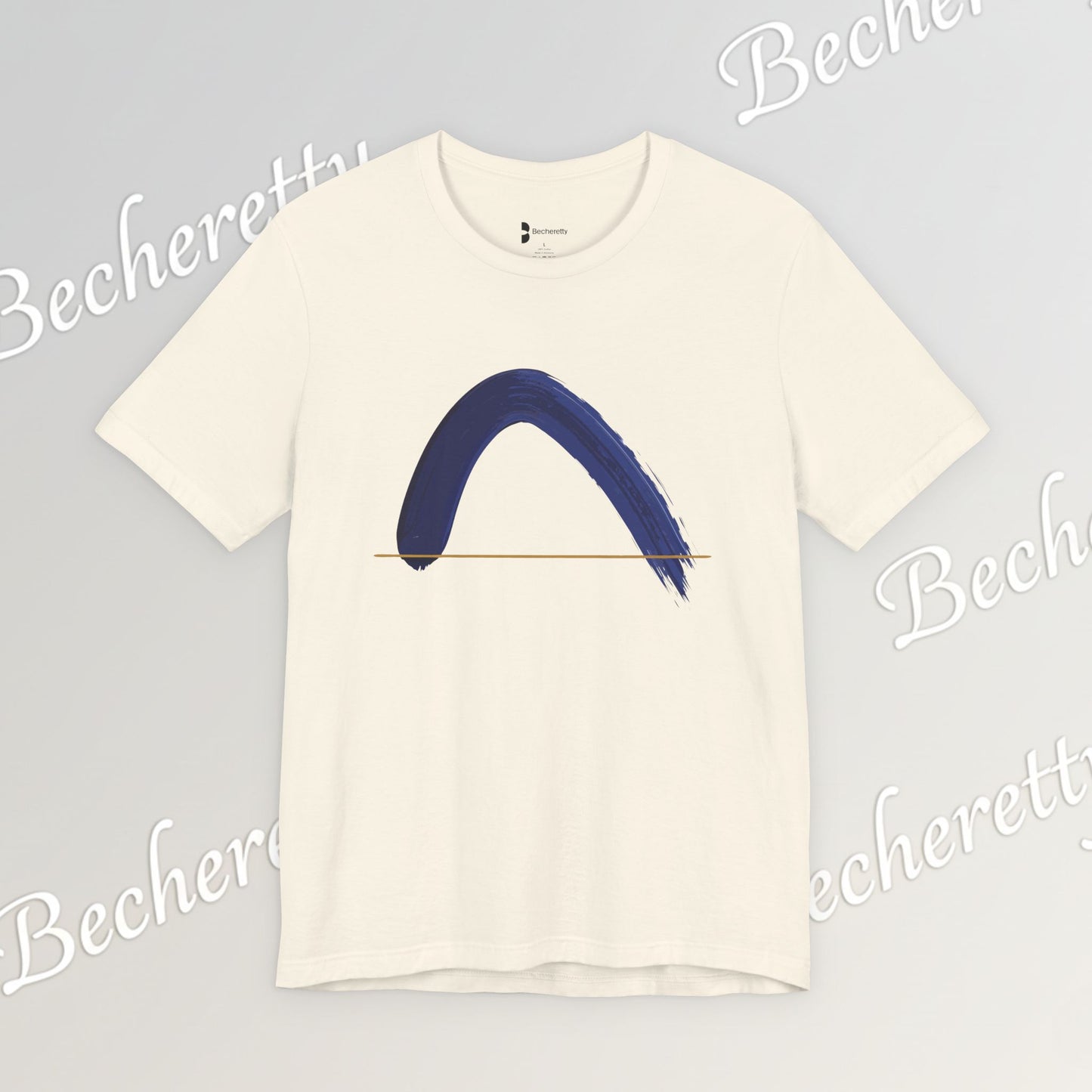 The Horizon Arc | Minimalist Brushstroke Tee - Art Graphic Becheretty - Exclusive series focused on clean, intentional art.
