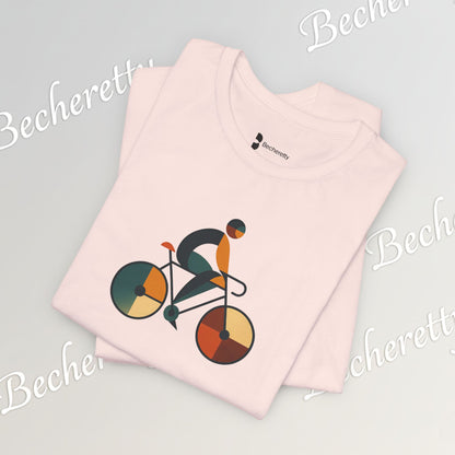 Modern Minimalist Bike Graphic Tee - Becheretty - Artistic Everyday wear, Unique gift
