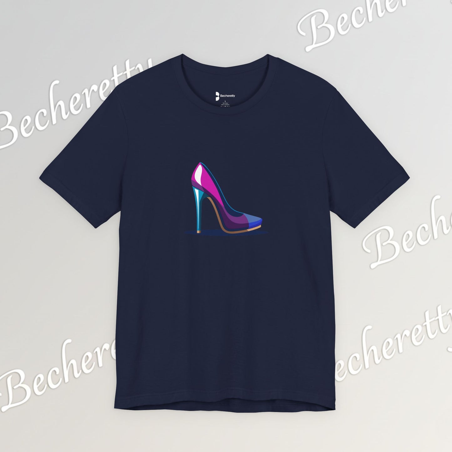 Colorful futuristic Stiletto T‑Shirt - Art Graphic Becheretty - A nod to your unique fashion style