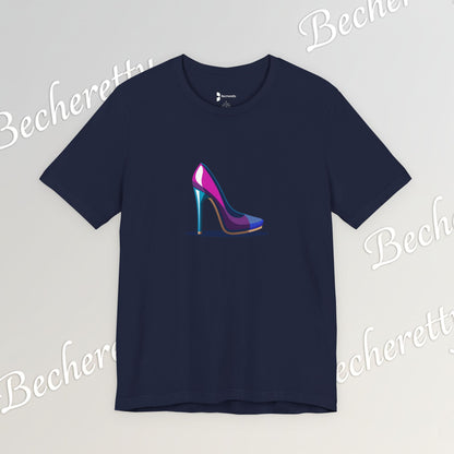 Colorful futuristic Stiletto T‑Shirt - Art Graphic Becheretty - A nod to your unique fashion style