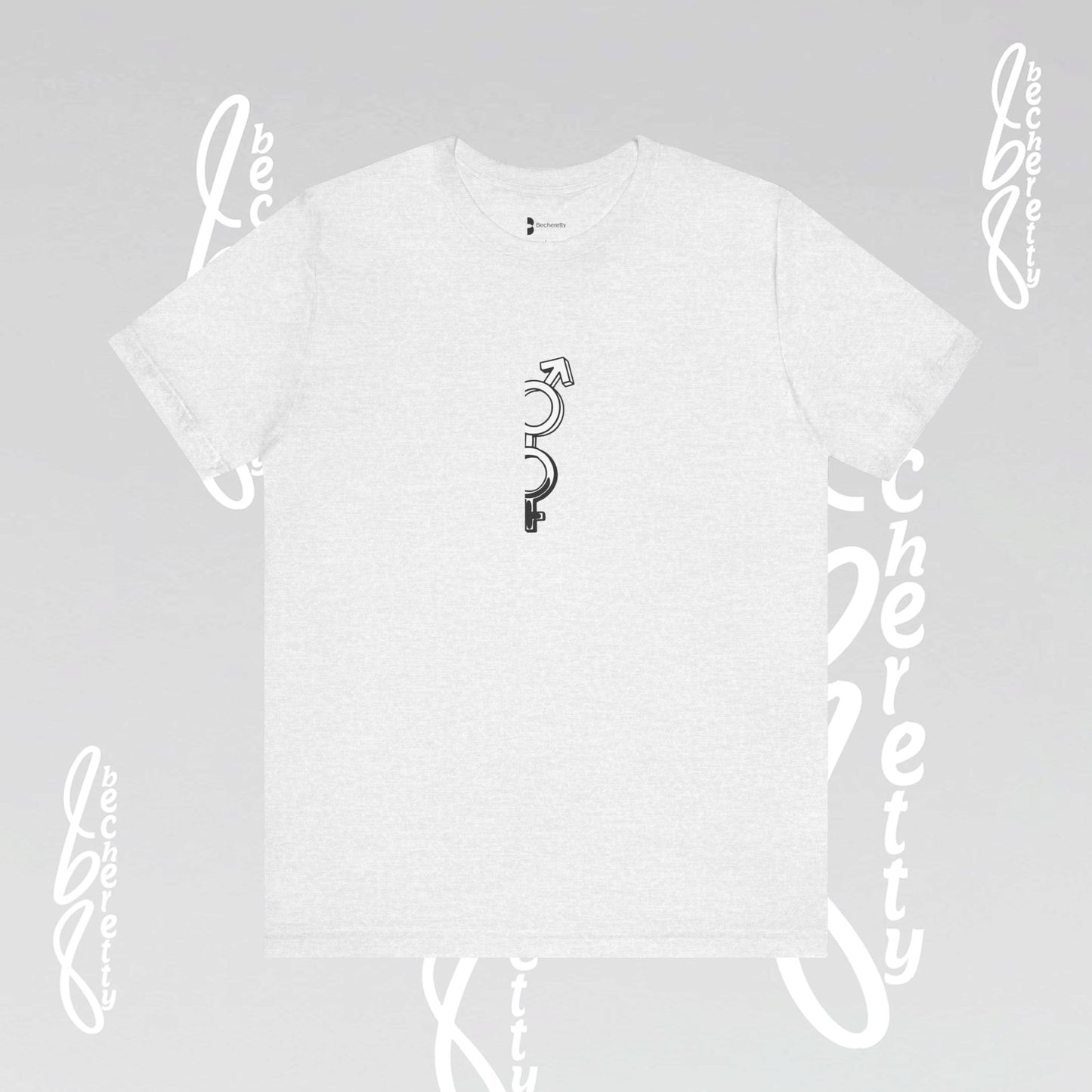 Minimalist Graphic Design Becheretty - Unisex Short Sleeves - Casual - Pixels Void Line