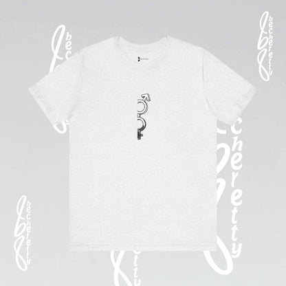 Minimalist Graphic Design Becheretty - Unisex Short Sleeves - Casual - Pixels Void Line