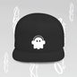 Unique Ghost Headphones Flat Bill Snapback Hat - Art Graphic Becheretty