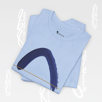 Brush Stroke Tee - Minimalist Art Graphic Becheretty Unisex Jersey Short Sleeve