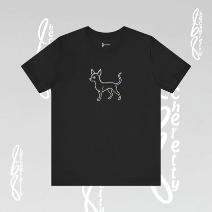 Chihuahua T-Shirt Unisex - Minimalist Art Graphic Becheretty - Trendy Tee - Casual Wear