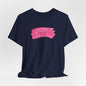 Art Graphic Tee  Becheretty "I'm OK" Pink Brushstroke - Perfect for creatives and everyday t-shirt.
