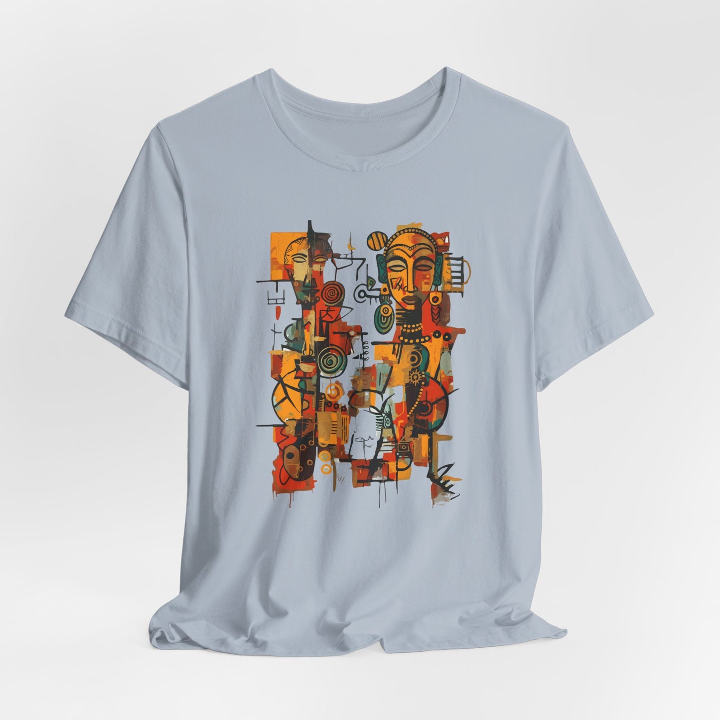 African Art T-Shirt "Ancestral Echoes" Graphic Becheretty - Abstract style - Ethno-Contemporary Fashion