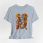 African Art T-Shirt "Ancestral Echoes" Graphic Becheretty - Abstract style - Ethno-Contemporary Fashion