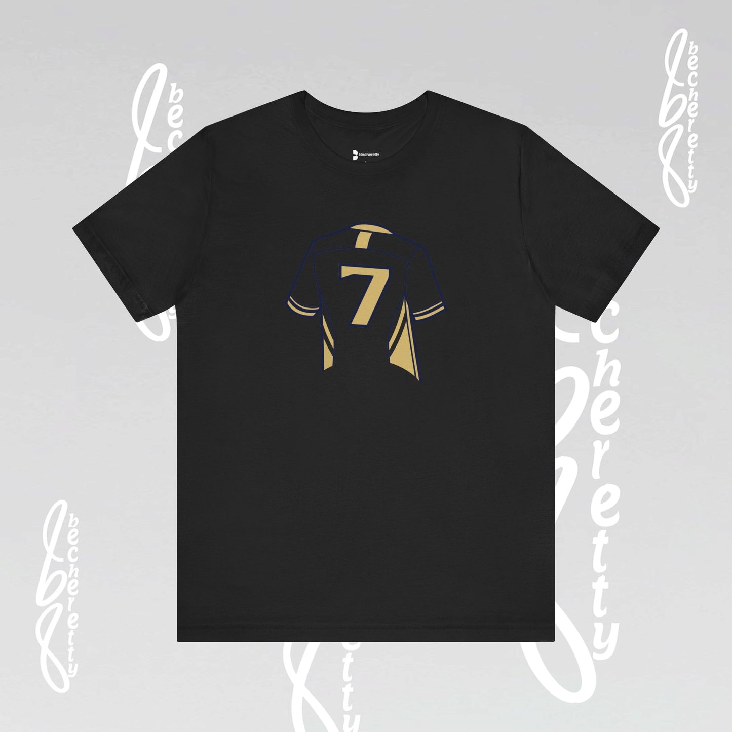 T-shirt - Number 7 GOAL - Art Graphic Minimalist Becheretty - Casual Wear - Team Spirit