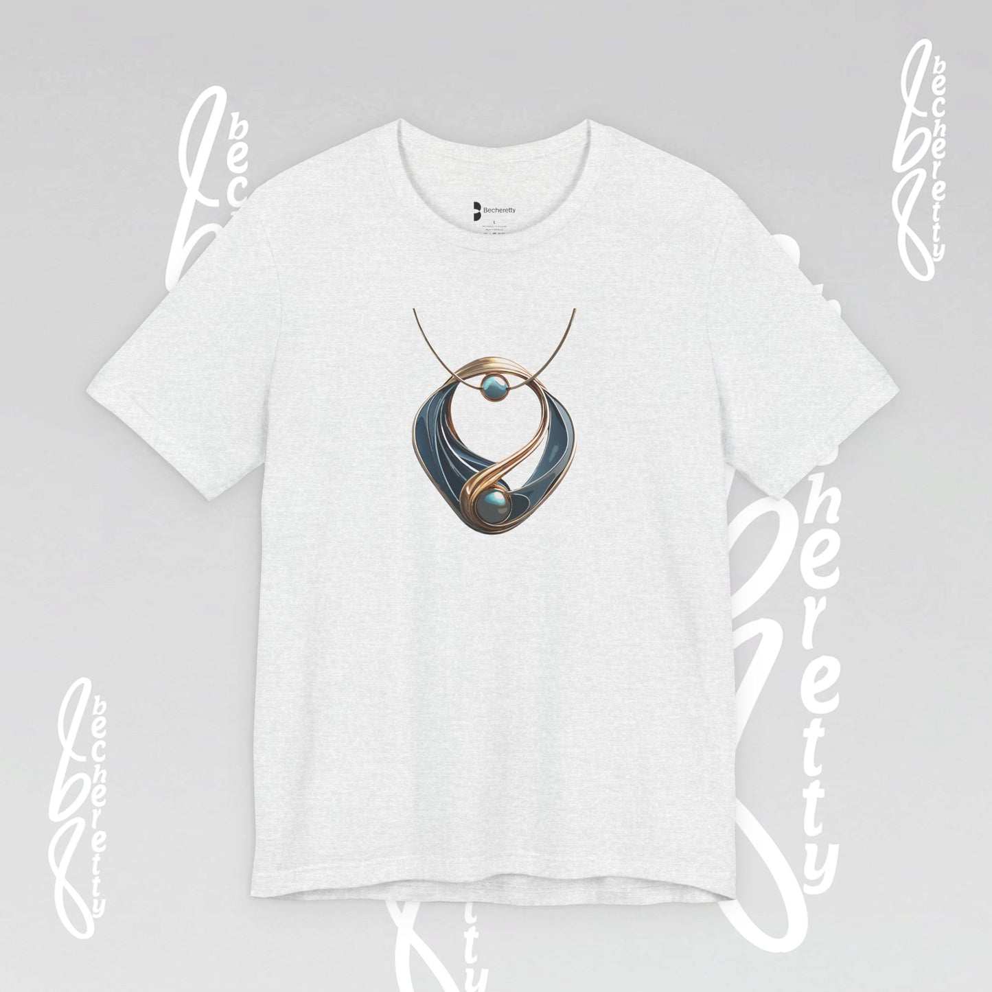Necklace Artistic design - Statement T-Shirt Becheretty - Casual wear - Unique Graphic Top, Everyday Style