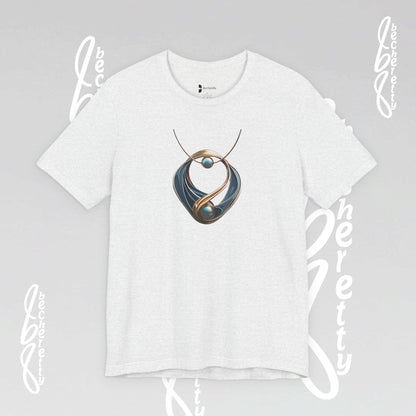 Necklace Artistic design - Statement T-Shirt Becheretty - Casual wear - Unique Graphic Top, Everyday Style