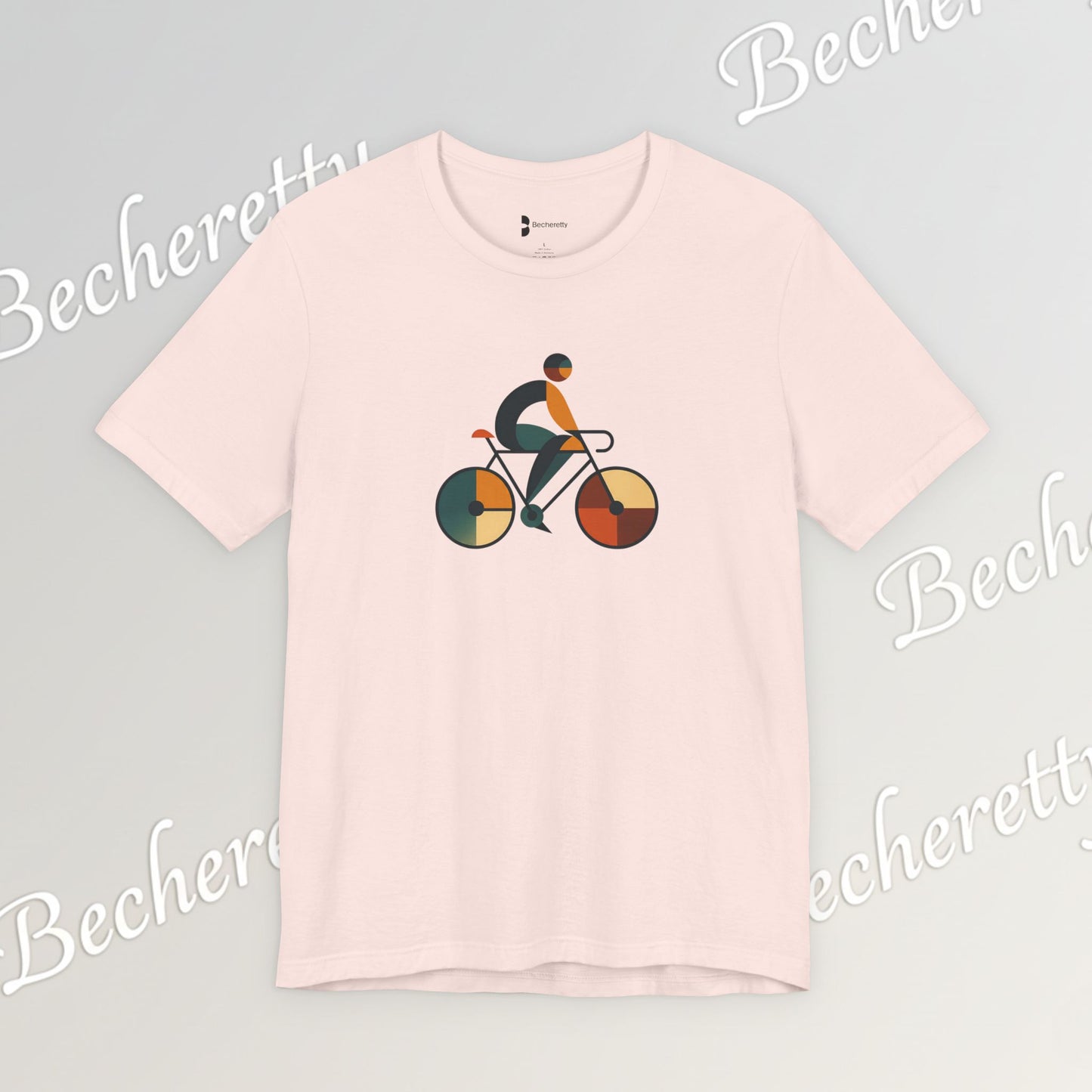 Modern Minimalist Bike Graphic Tee - Becheretty - Artistic Everyday wear, Unique gift